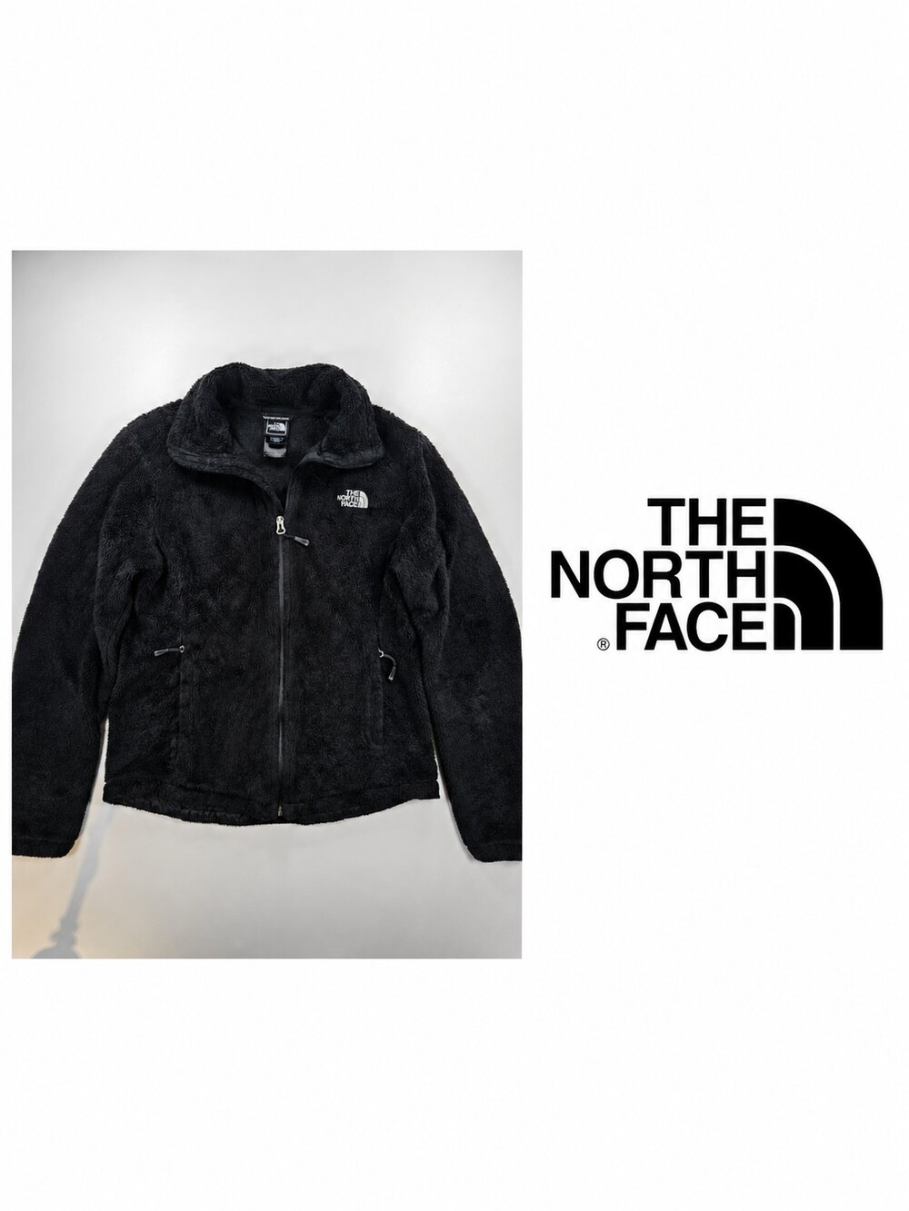 The North Face Women’s S Black Osito Fleece Jacket Full Zip Plush High Pile